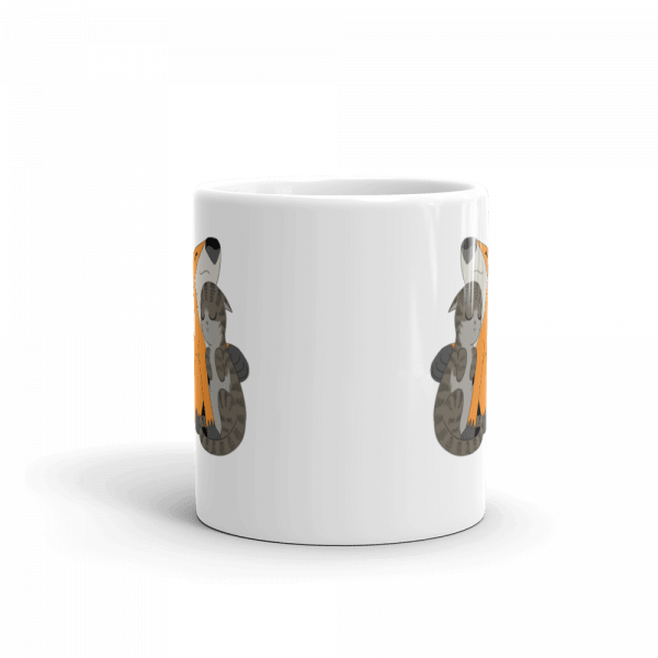 Cuddling Fox and Cat Gift Mug - Image 3