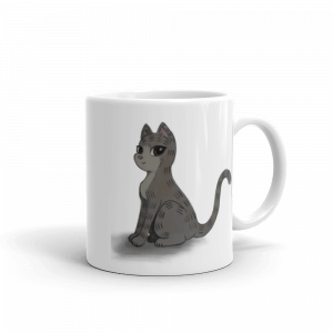 Fox and Cat Pencil Style Gift Mug