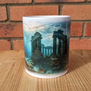 Atlantis Printed Gift Mug, Ocean Print, Birthday Gift, Coffee Mug