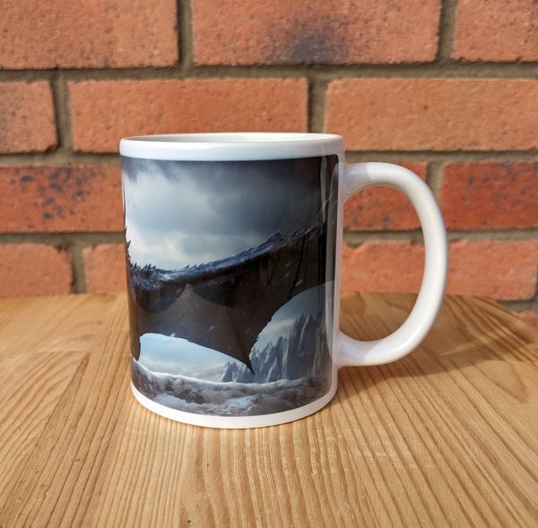 Black Dragon Printed Gift Mug, Animal Print, Fantasy, Birthday Gift, Coffee Mug - Image 2