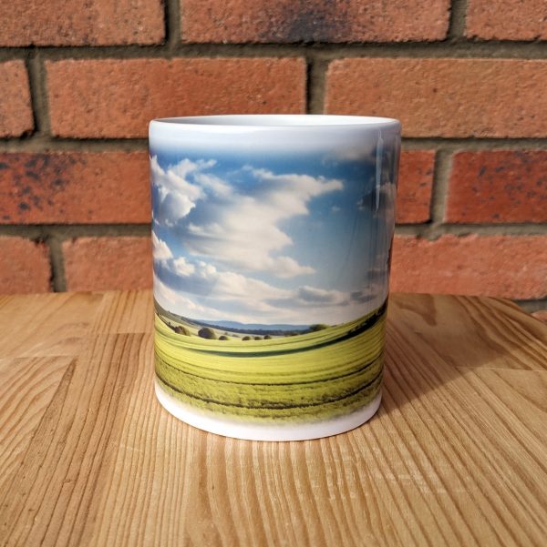 Green Fields Printed Gift Mug, Nature Print, Birthday Gift, Coffee Mug - Image 2
